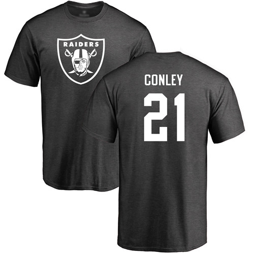 Men Oakland Raiders Ash Gareon Conley One Color NFL Football #21 T Shirt